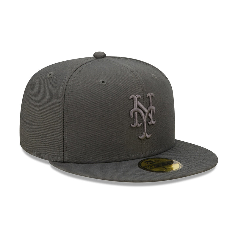 New Era Mens MLB New York Mets Color Pack 59Fifty Fitted Hat 60278275 Dark Grey, Grey Undervisor