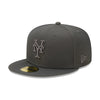 New Era Mens MLB New York Mets Color Pack 59Fifty Fitted Hat 60278275 Dark Grey, Grey Undervisor