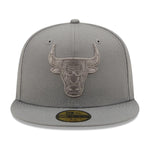 New Era Mens NBA Chicago Bulls Color Pack 59Fifty Fitted Hat 60278422 Dark Grey, Grey Undervisor
