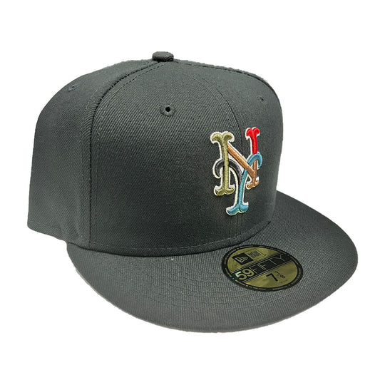 New Era Mens MLB New York Mets Multi Color Pack 59Fifty Fitted Hat 60278877 Slate Grey, Grey Undervisor