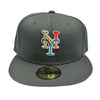 New Era Mens MLB New York Mets Multi Color Pack 59Fifty Fitted Hat 60278877 Slate Grey, Grey Undervisor