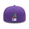 New Era Mens MLB Arizona Diamondbacks Side Patch Bloom 59Fifty Fitted Hat 60288165 Purple, Pink Undervisor