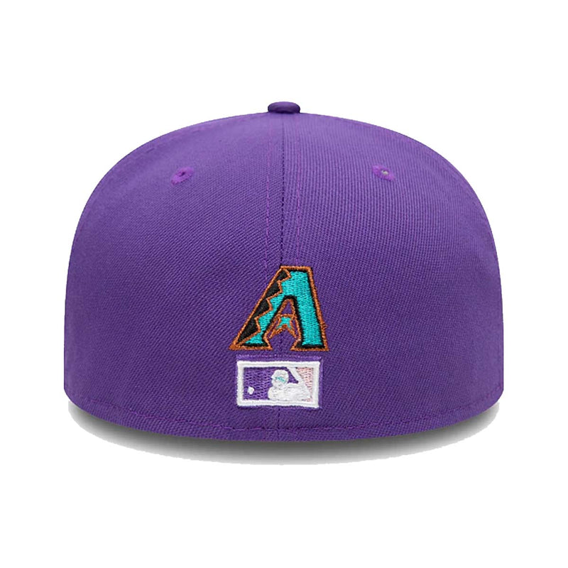 New Era Mens MLB Arizona Diamondbacks Side Patch Bloom 59Fifty Fitted Hat 60288165 Purple, Pink Undervisor