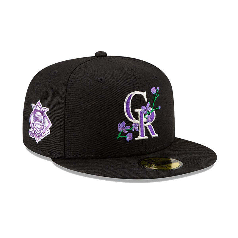 Colorado Rockies Patch Pride 59FIFTY Fitted Black Hat
