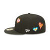 New Era Mens MLB Chicago White Sox Chainstitch Heart 59Fifty Fitted Hat 60288223 Black, Pink Undervisor