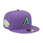 New Era Mens MLB Arizona Diamondbacks Citrus Pop 59Fifty Fitted Hat 60288257 Purple, Light Green Undervisor