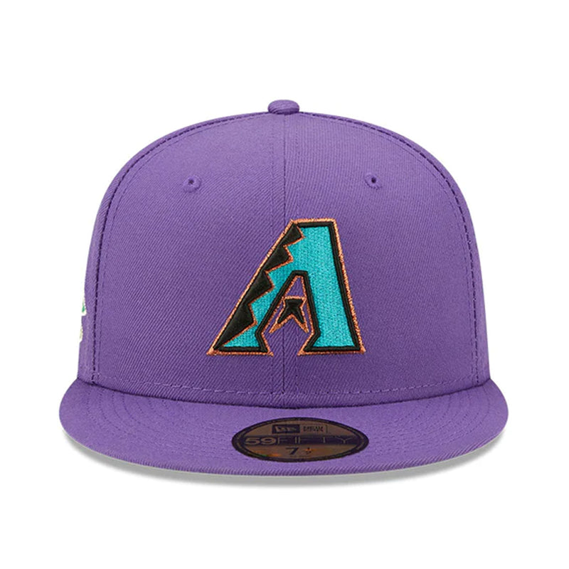 New Era Mens MLB Arizona Diamondbacks Citrus Pop 59Fifty Fitted Hat 60288257 Purple, Light Green Undervisor