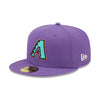 New Era Mens MLB Arizona Diamondbacks Citrus Pop 59Fifty Fitted Hat 60288257 Purple, Light Green Undervisor