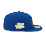 New Era Mens MLB New York Mets Citrus Pop 59Fifty Fitted Hat 60288267 Royal Blue, Light Green Undervisor