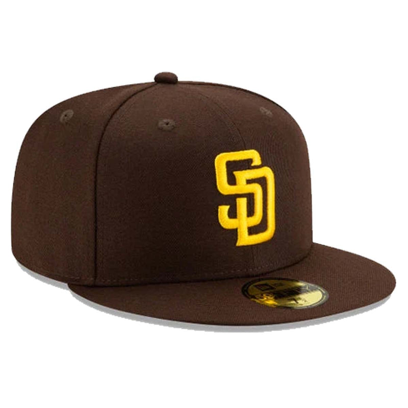 New Era Mens MLB San Diego Padres OTC 59Fifty Fitted Hat 60291257 Brown, Grey Undervisor