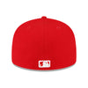 New Era Mens MLB New York Yankees Side Patch World Series 1998 59Fifty Fitted Hat 60291330 Scarlet, Grey Undervisor