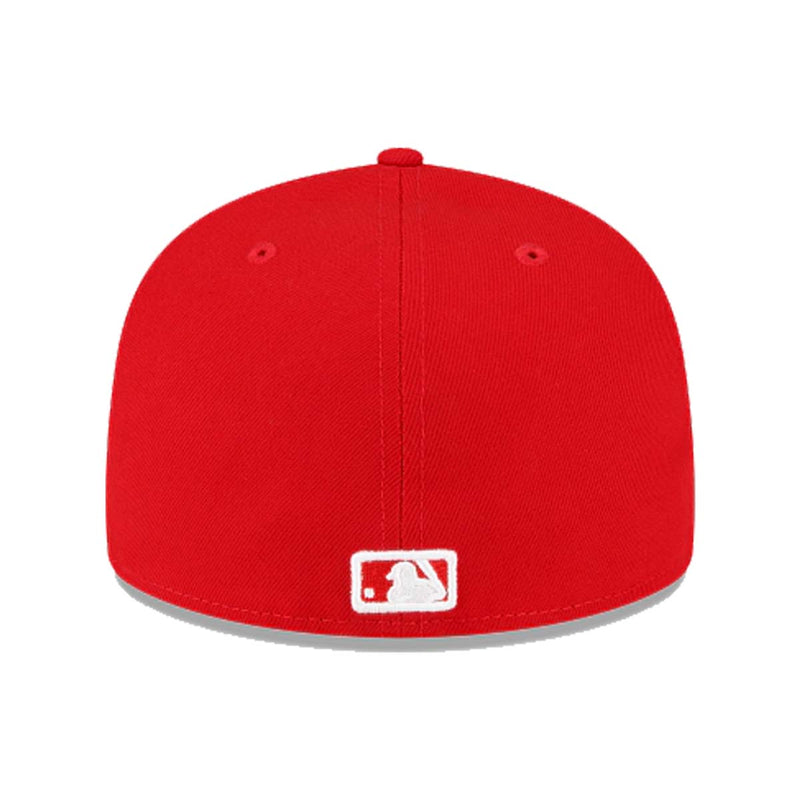 New Era Mens MLB New York Yankees Side Patch World Series 1998 59Fifty Fitted Hat 60291330 Scarlet, Grey Undervisor