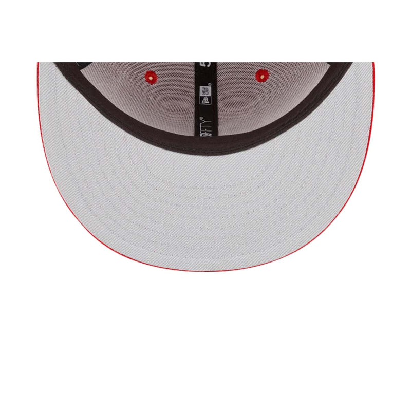 New Era Mens MLB New York Yankees Side Patch World Series 1998 59Fifty Fitted Hat 60291330 Scarlet, Grey Undervisor