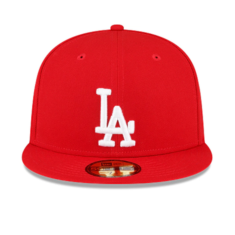 New Era Mens MLB Los Angeles Dodgers Side Patch World Series 1988 59Fifty Fitted Hat 60291335 Scarlet, Grey Undervisor