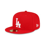 New Era Mens MLB Los Angeles Dodgers Side Patch World Series 1988 59Fifty Fitted Hat 60291335 Scarlet, Grey Undervisor