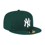 New Era Mens MLB New York Yankees Basic 59Fifty Fitted Hat 60291384 Dark Green, Grey Undervisor