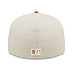 New Era Mens MLB Oakland Athletics Cordvisor 59Fifty Fitted Hat 60296387 Cream/Brown, Dark Green Undervisor