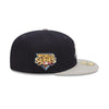 New Era Mens MLB New York Yankees Letterman 59Fifty Fitted Hat 60296432 Navy/Grey, Grey Undervisor