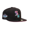 New Era Mens MLB Chicago White Sox Polar Lights 59Fifty Fitted Hat 60296495 Black, Pink Undervisor