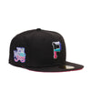 New Era Mens MLB Pittsburgh Pirates Polar Lights 59Fifty Fitted Hat 60296498 Black, Pink Undervisor