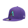 New Era Mens MLB Arizona Diamondbacks Stateview 59Fifty Fitted Hat 60296531 Purple, Grey Undervisor