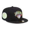 New Era Mens NBA New York Knicks Color Pack Multi Side Patch 59Fifty Fitted Hat 60303680 Black, Grey Undervisor