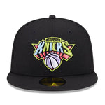 New Era Mens NBA New York Knicks Color Pack Multi Side Patch 59Fifty Fitted Hat 60303680 Black, Grey Undervisor