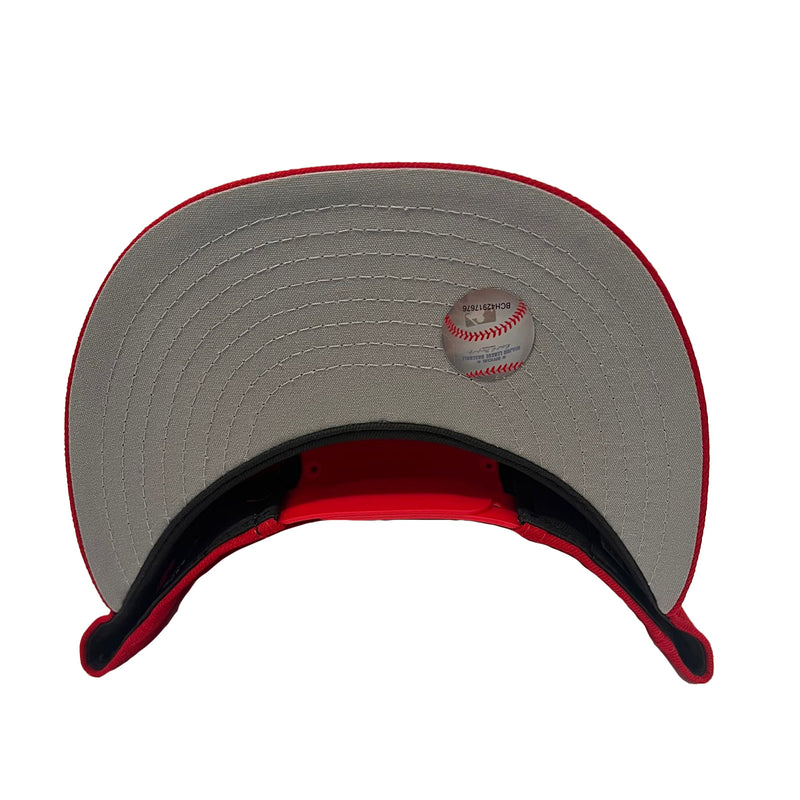 New Era Mens MLB Cincinnati Reds Icon E1 9Fifty Snapback Hat 60311042 Scarlet, Grey Undervisor
