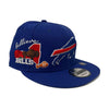 New Era Mens NFL Buffalo Bills Icon E1 9Fifty Snapback Hat 60311095 Blue, Grey Undervisor