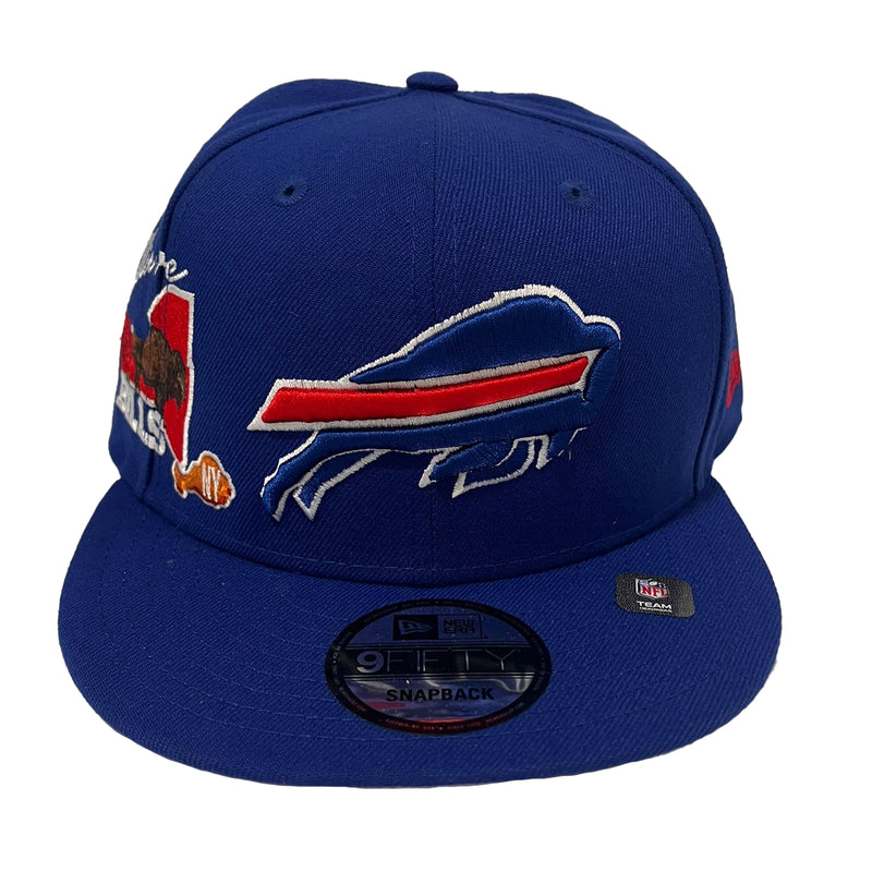 New Era Mens NFL Buffalo Bills Icon E1 9Fifty Snapback Hat 60311095 Blue, Grey Undervisor