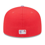 New Era Mens MLB New York Mets 2T Color Pack 59Fifty Fitted Hat 60321696 Red/Lavender, Grey Undervisor