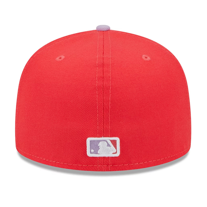 New Era Mens MLB New York Mets 2T Color Pack 59Fifty Fitted Hat 60321696 Red/Lavender, Grey Undervisor