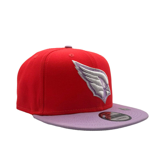 New Era Mens NFL Arizona Cardinals 2T Color Pack 9Fifty Snapback Hat 60322875 Red/Lavender, Grey Undervisor