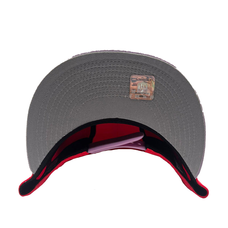 New Era Mens NFL Arizona Cardinals 2T Color Pack 9Fifty Snapback Hat 60322875 Red/Lavender, Grey Undervisor