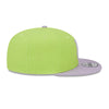 New Era Mens MLB Los Angeles Dodgers 2T Color Pack 9Fifty Snapback Hat 60323129 Lime/Lavender, Grey Undervisor