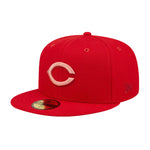 New Era Mens MLB Cincinnati Reds Monocamo 59Fifty Fitted Hat 60347125 Scarlet, Pink Undervisor