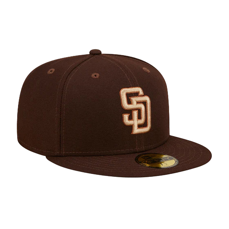 New Era Mens MLB San Diego Padres Monocamo 59Fifty Fitted Hat 60347136 Brown, Beige Undervisor