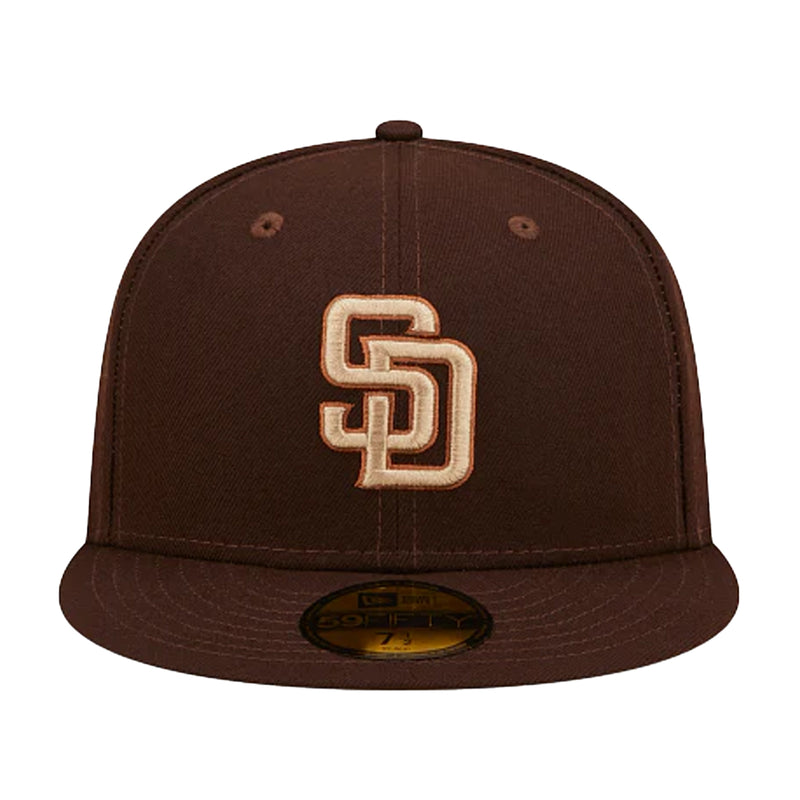 New Era Mens MLB San Diego Padres Monocamo 59Fifty Fitted Hat 60347136 Brown, Beige Undervisor