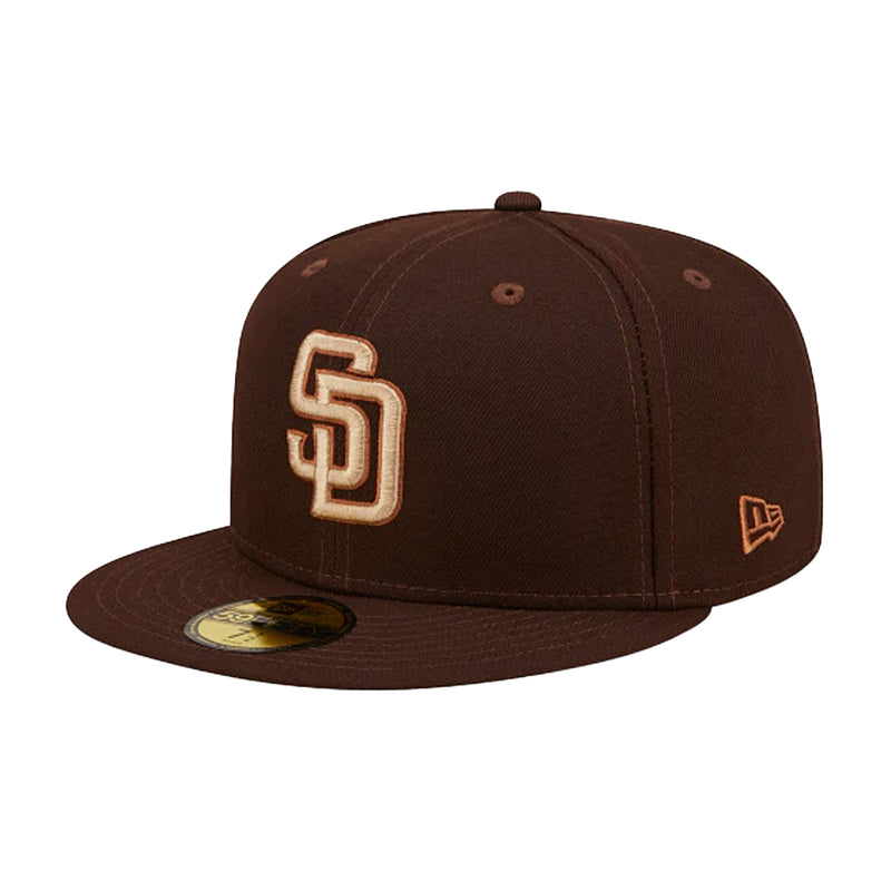 New Era Mens MLB San Diego Padres Monocamo 59Fifty Fitted Hat 60347136 Brown, Beige Undervisor