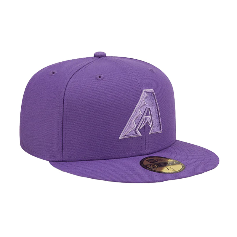 New Era Mens MLB Arizona Diamondbacks Monocamo 59Fifty Fitted Hat 60347142 Violet, Lavender Undervisor