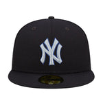 New Era Mens MLB New York Yankees Monocamo 59Fifty Fitted Hat 60347146 Navy, Sky blue Undervisor