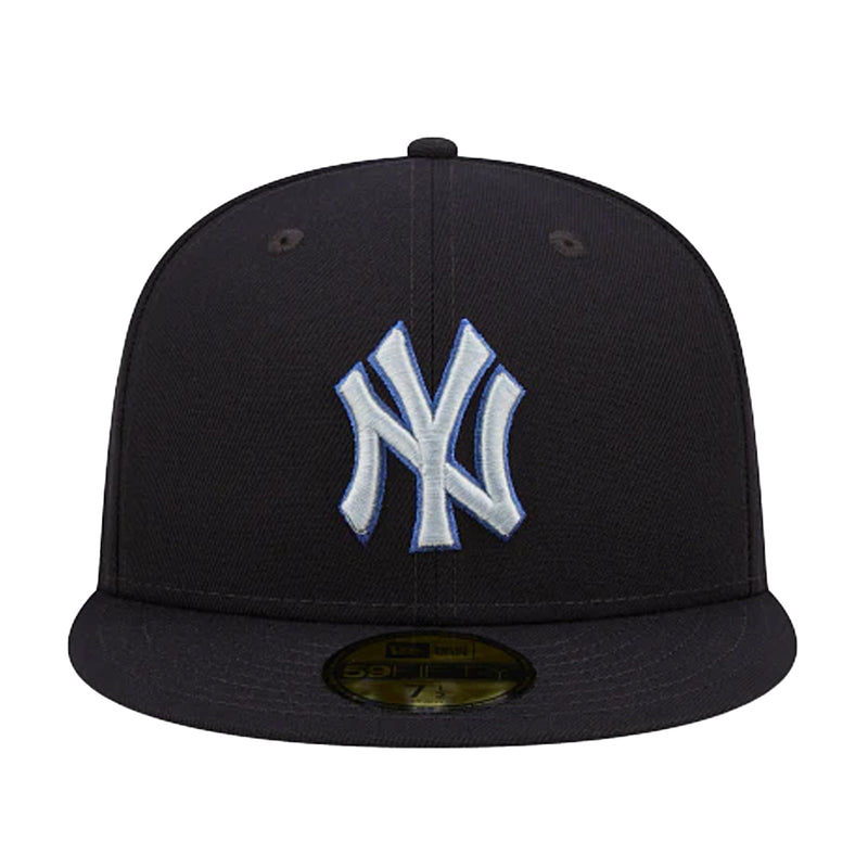 New Era Mens MLB New York Yankees Monocamo 59Fifty Fitted Hat 60347146 Navy, Sky blue Undervisor