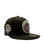 New Era Unisex MLB New York Mets Pro Image 2022 Plaid UV 59Fifty Fitted Hat 60351299 Black, Purple Undervisor