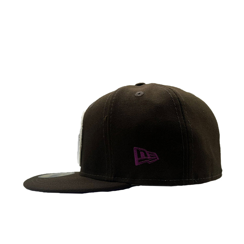 New Era Mens MLB New York Mets Pro Image 2022 Plaid UV 59Fifty Fitted Hat 60351299 Black, Purple Undervisor