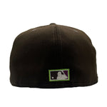 New Era Mens MLB New York Mets Pro Image 2022 Plaid UV 59Fifty Fitted Hat 60351299 Black, Purple Undervisor