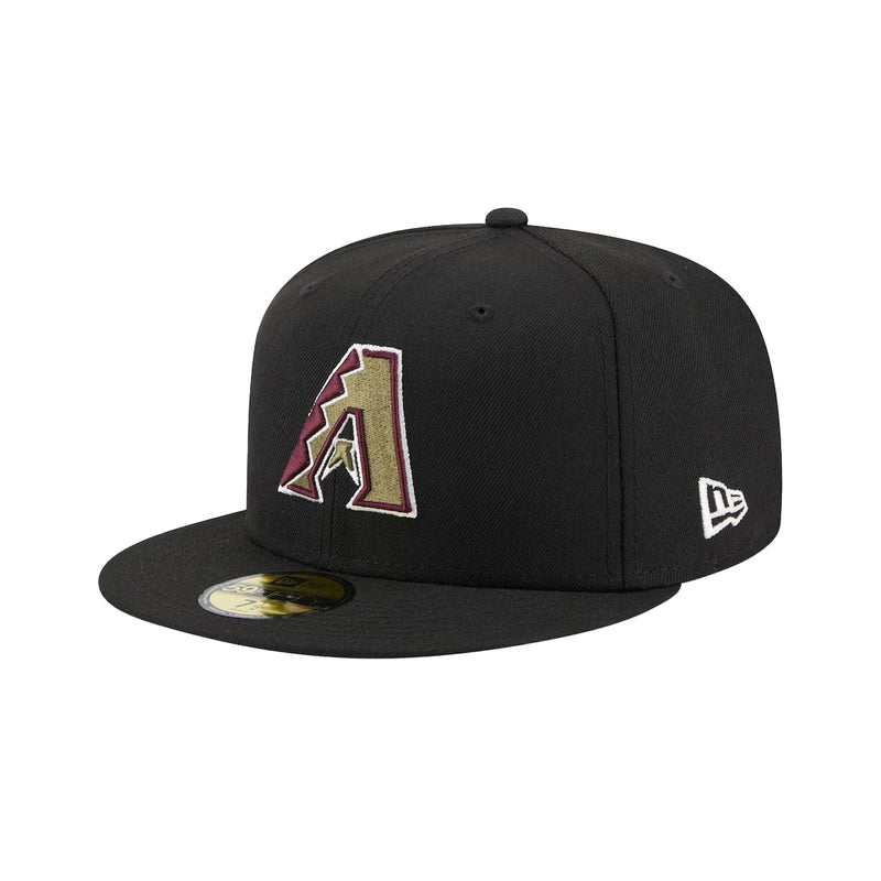 New Era Mens MLB Arizona Diamondbacks Botanical 59Fifty Fitted Hat 60355785 Black, Dark Green Undervisor