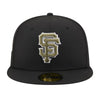 New Era Mens MLB San Francisco Giants Botanical 59Fifty Fitted Hat 60355791 Black, Dark Green Undervisor