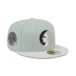 New Era Mens Memphis Chicks Hometown Roots 59Fifty Fitted Hat 60355811 Evergreens Satin, Grey Undervisor