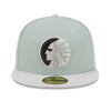 New Era Mens Memphis Chicks Hometown Roots 59Fifty Fitted Hat 60355811 Evergreens Satin, Grey Undervisor