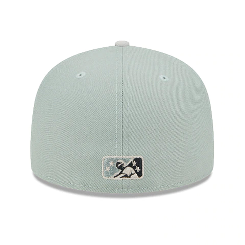 New Era Mens Memphis Chicks Hometown Roots 59Fifty Fitted Hat 60355811 Evergreens Satin, Grey Undervisor